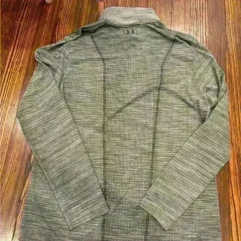 Men’s 1/4 Zip Under Armour Heat Gear Pullover Size L Light Gray - Picture 2 of 3